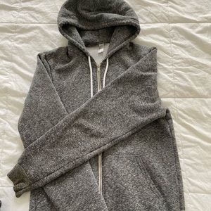 American Apparel Gray ZIP up fleece! Kids medium
